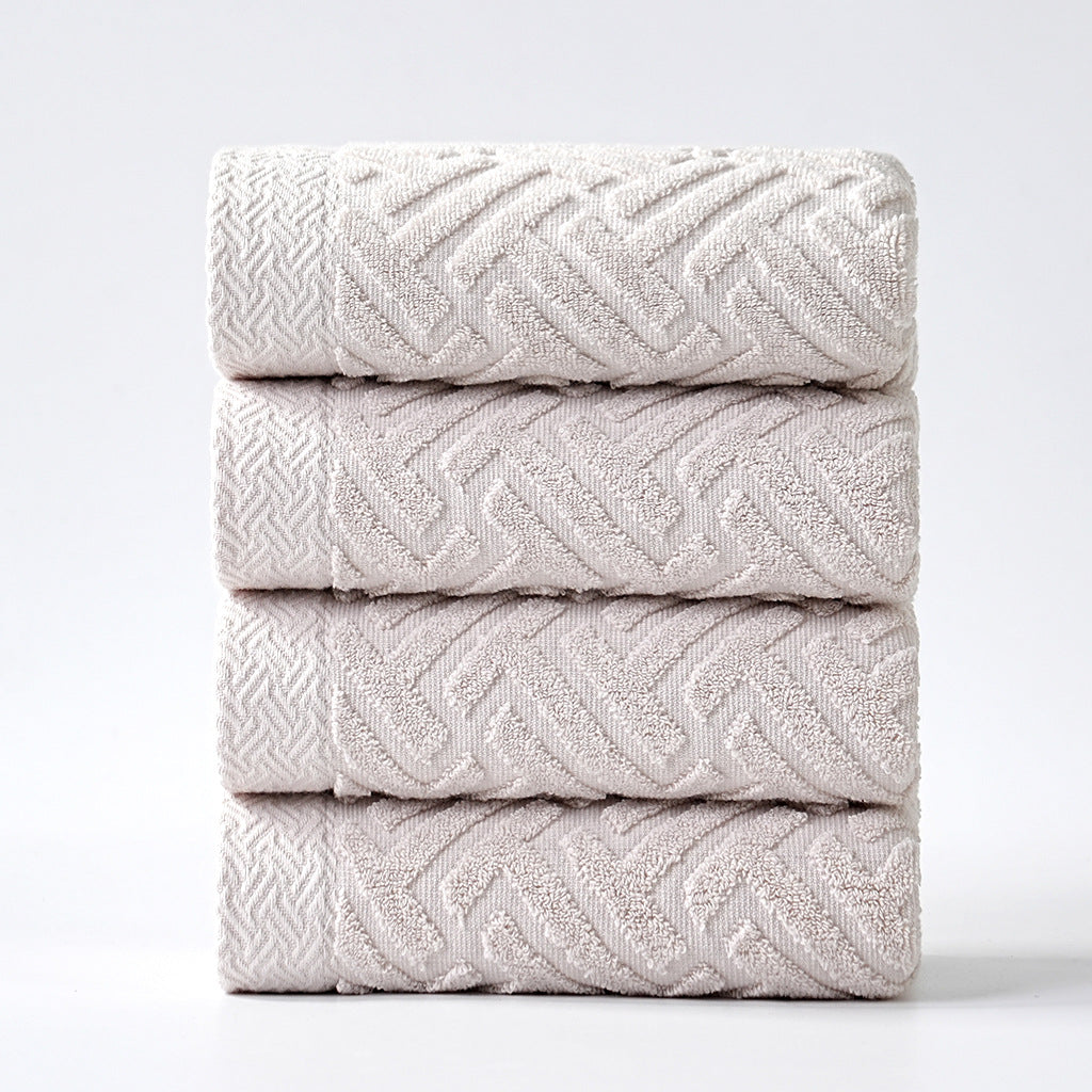 Serene Weave Cotton Towel Set – 4 Pieces Berriscent