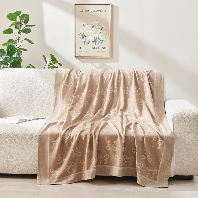 Belle Noeud Throw – Graceful Softness with Bow Motif Berriscent