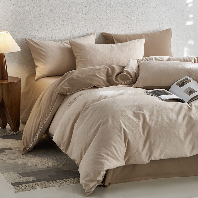 Serene Loom Long-Staple Cotton Brushed Bedding Set Berriscent