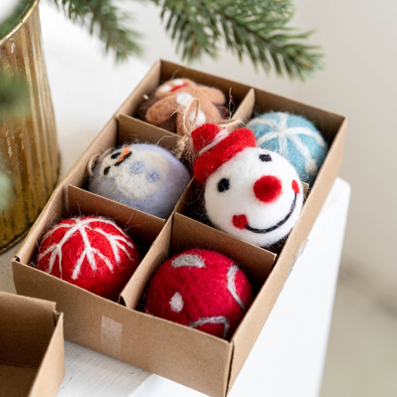 Nordic Wool Baubles — Handcrafted Felt Christmas Ornaments (Assorted Sets)