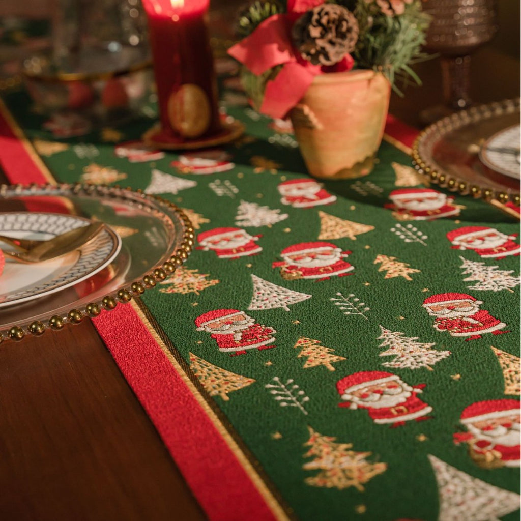 Nordic Noel Embroidered Christmas Table Runner Berriscent