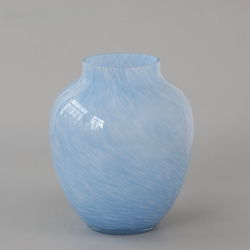Hand-Blown Pastel Marbled Glass Vase Berriscent