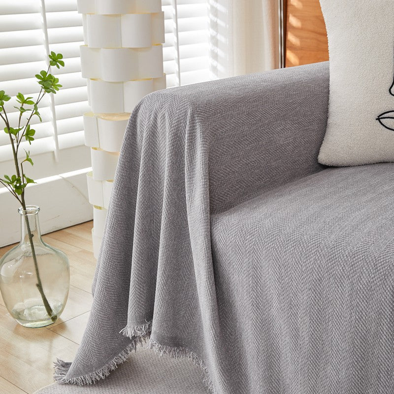 Serene Weave Chenille Sofa Cover Berriscent