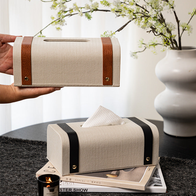 Harrington Textile & Microfiber Leather Tissue Case Berriscent