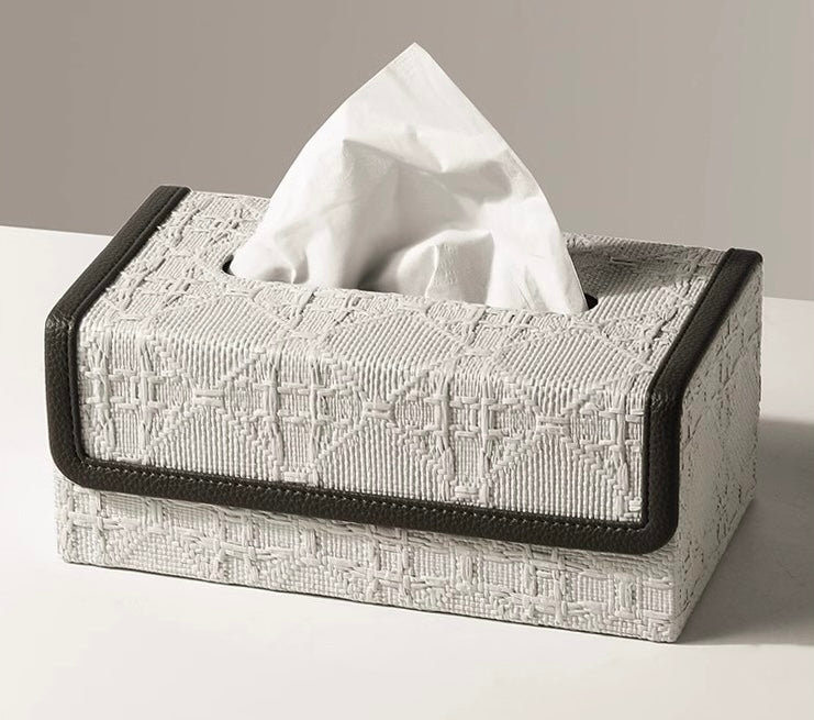 Éloise Woven Leather Tissue Case Berriscent