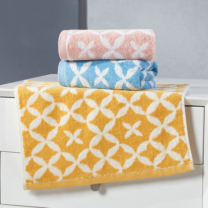 Geometric Cotton Face Towel Berriscent