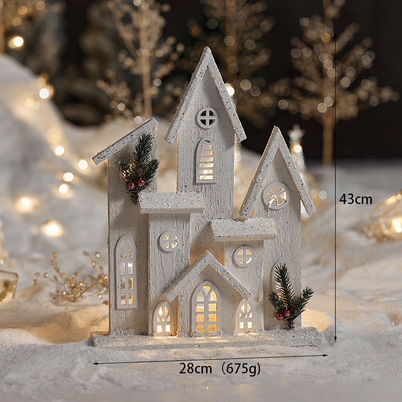 Snowy Wooden Christmas Village – LED Light Set