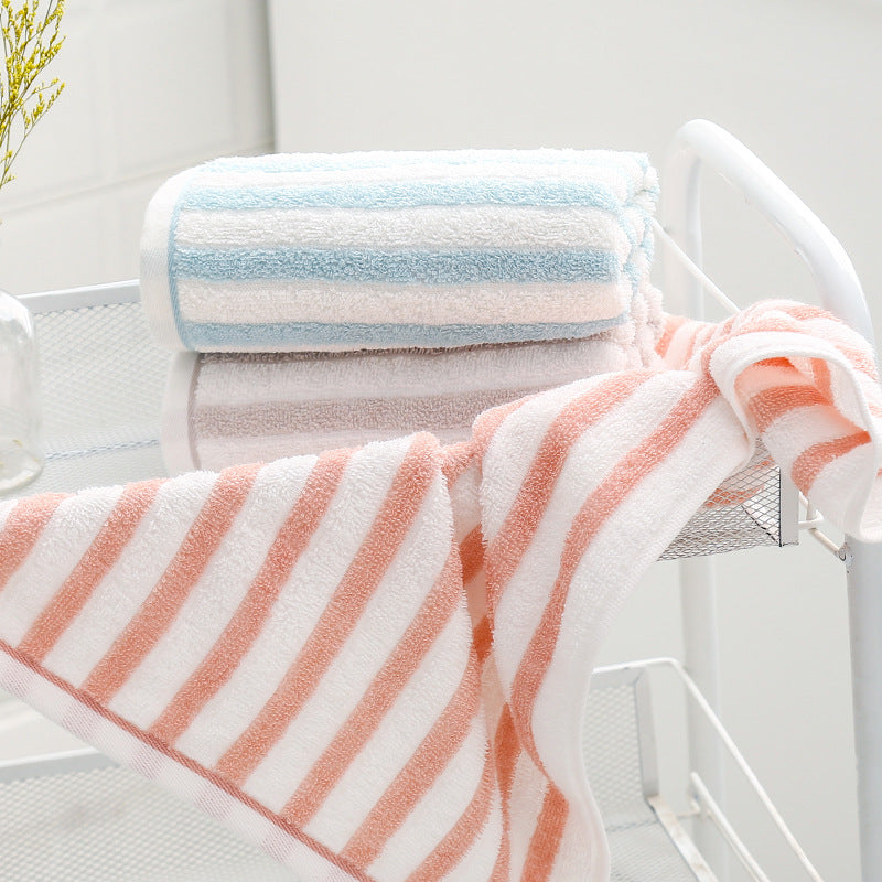 Pastel Stripe Cotton Towel – Softness Meets Everyday Elegance Berriscent