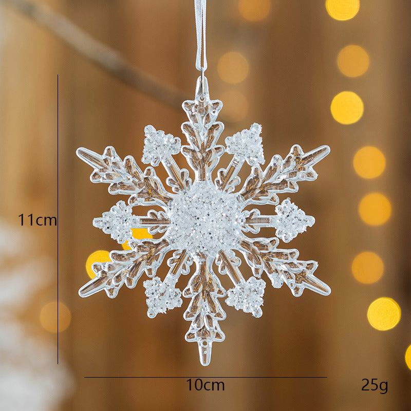Deluxe Snowflake Christmas Ornaments Set – 10 Pieces Assorted Sizes & Designs Berriscent
