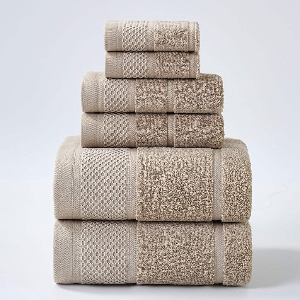 Ethereal Weave Towel Set – 6 Pieces, 100% Cotton Berriscent