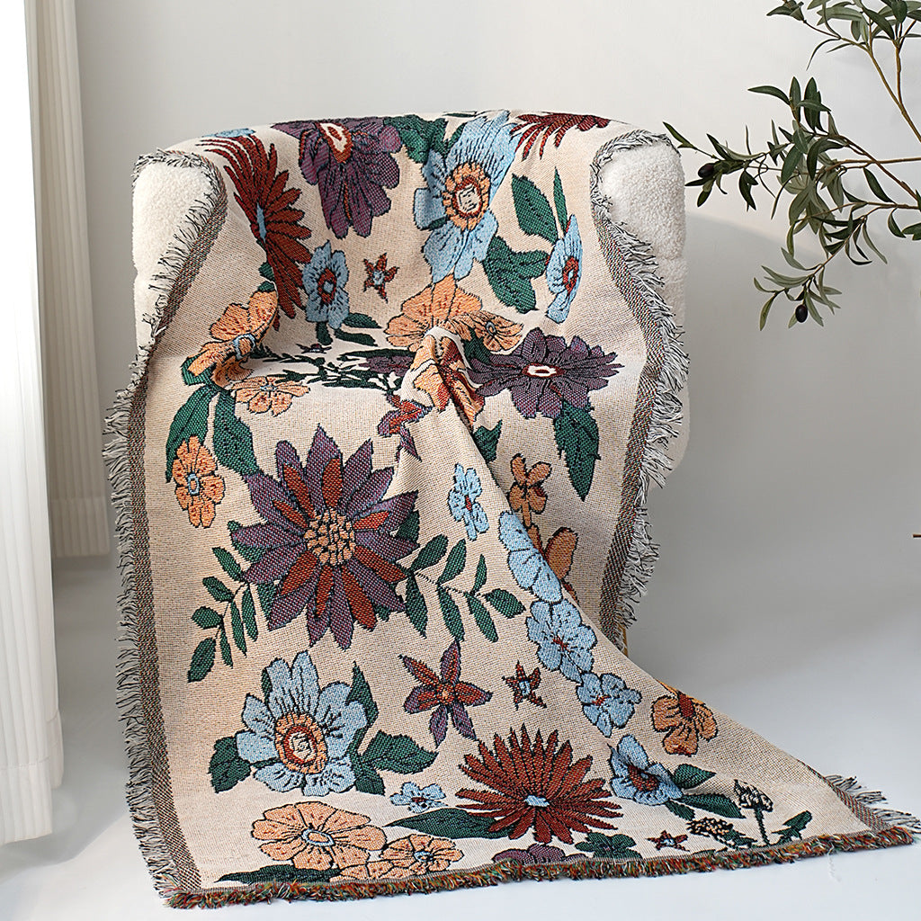 Botanical Harmony Jacquard Throw Berriscent