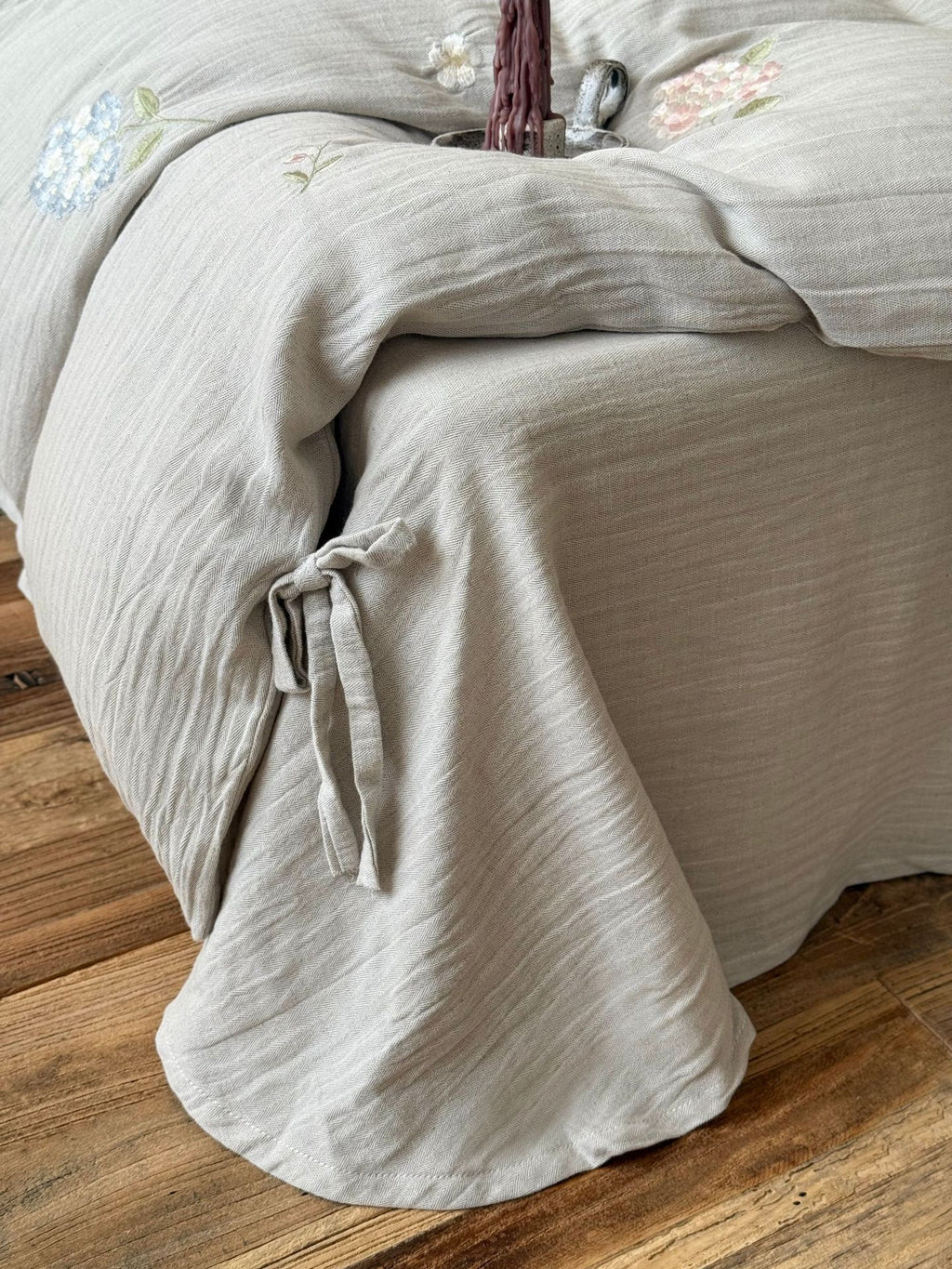 The Garden Room | Cotton–Hemp Embroidered Bed Linen