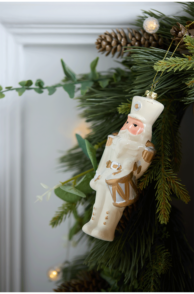 Snowlit Grace Christmas Ornaments – Elegant White & Gold Holiday Collection