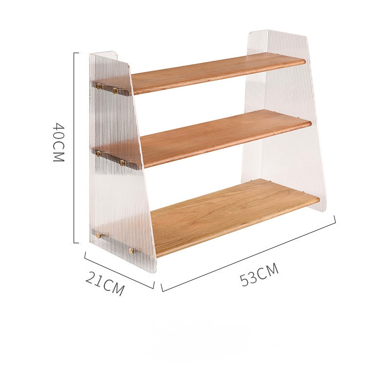 Lumière Three-Tier Acrylic & Wood Organizer Berriscent