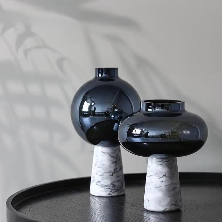 Lunar Marble Orb Vase Berriscent