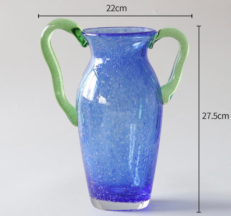 Artisanal Bubble-Glass Vase Collection Berriscent