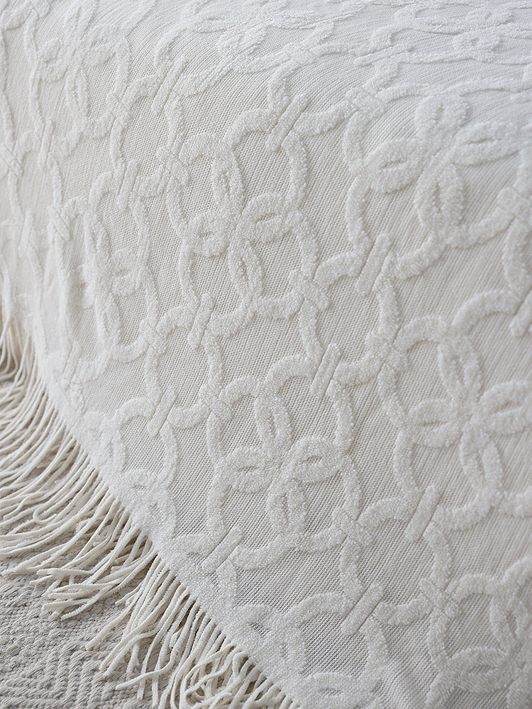 Interlock Chain Knit Throw Blanket Berriscent