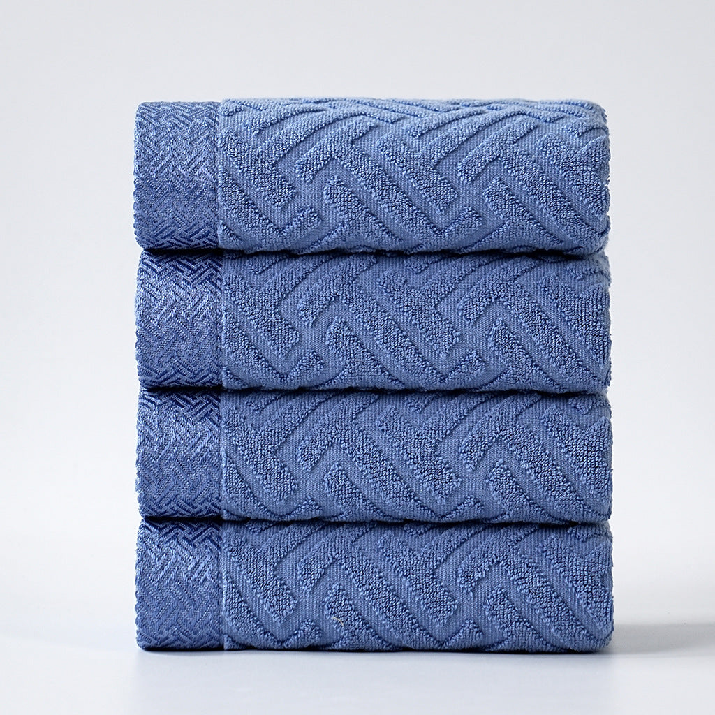 Serene Weave Cotton Towel Set – 4 Pieces Berriscent