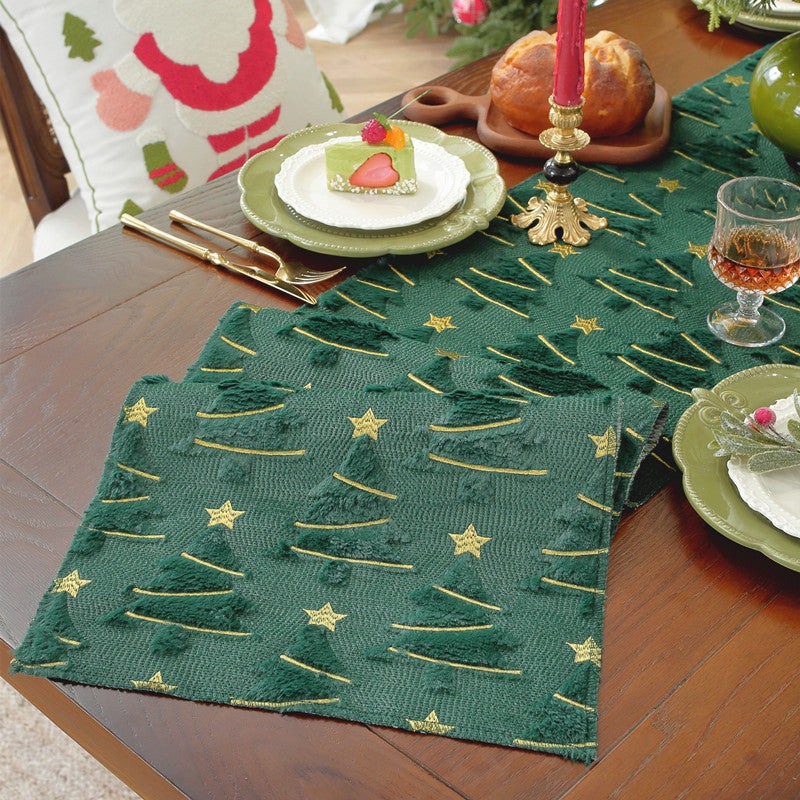 Evergreen Star Christmas Table Runner Berriscent
