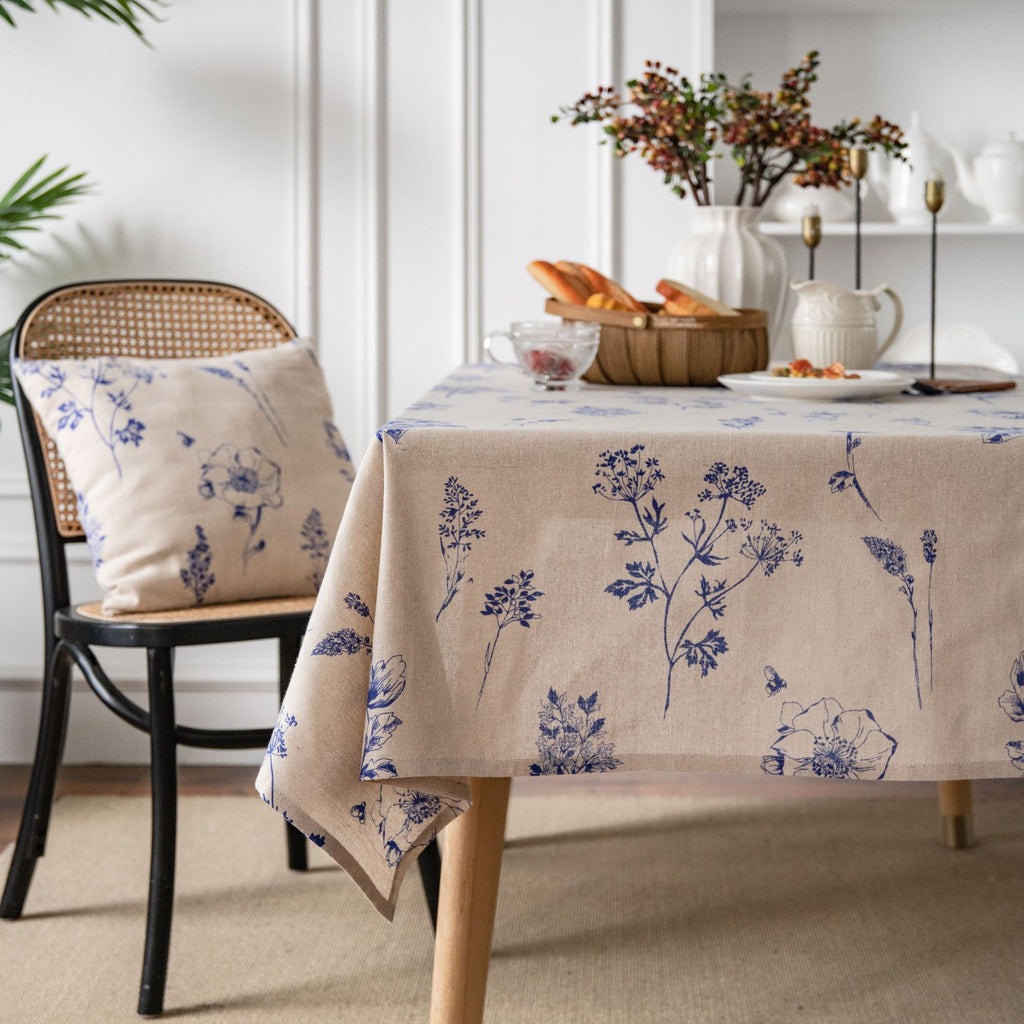 Cotton & Linen Botanical Tablecloth Berriscent