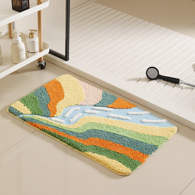 Abstract Tufted Bath Mat Berriscent