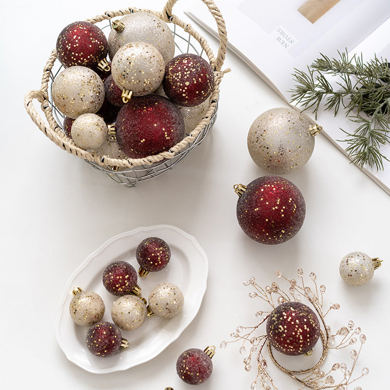 Luxurious Velvet & Glitter Christmas Ornaments Set