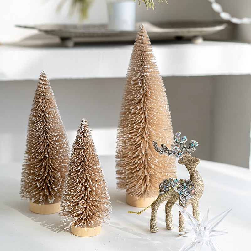 Frosted Miniature Christmas Tree Set Berriscent