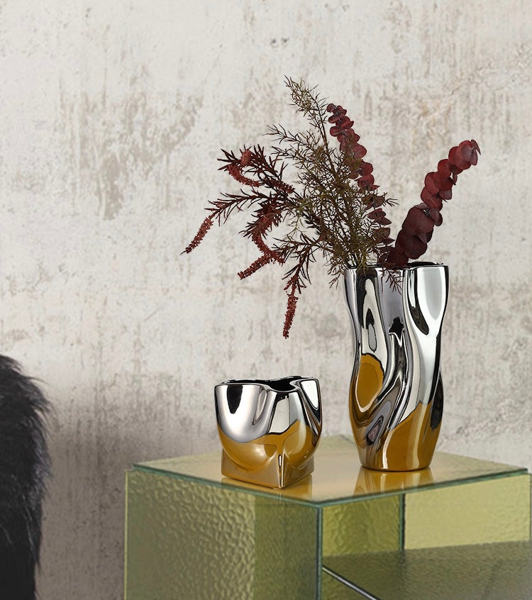 Silver Mirage Sculpture Vases — Collection Berriscent