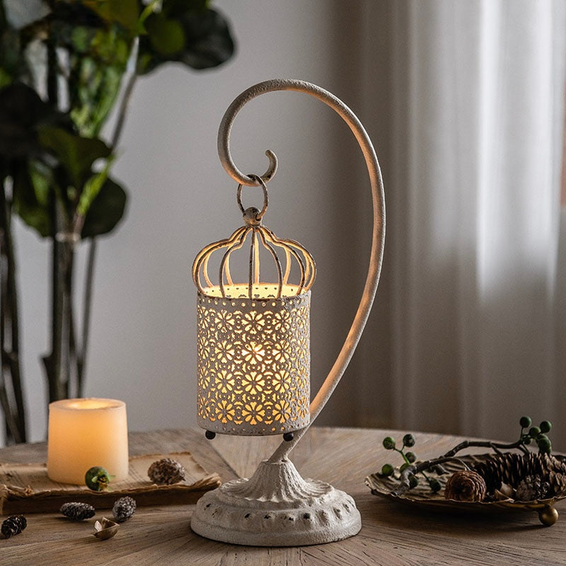 Vintage Scroll Lantern Stand Berriscent