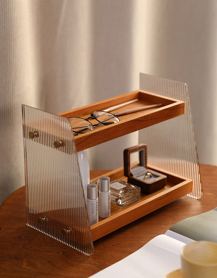 Lumière Tiered Acrylic & Wood Organizer Berriscent