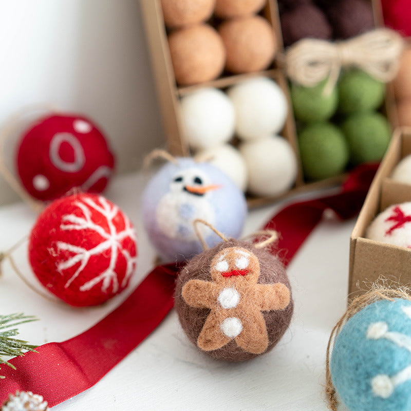 Nordic Wool Baubles — Handcrafted Felt Christmas Ornaments (Assorted Sets)