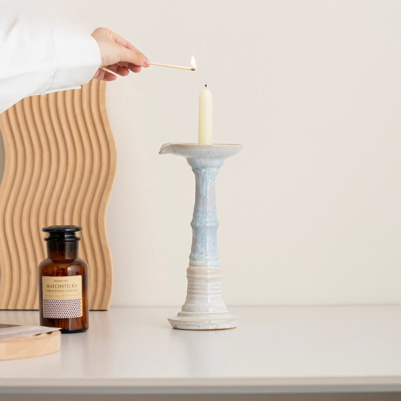 Azure Column Ceramic Candle Holder Berriscent