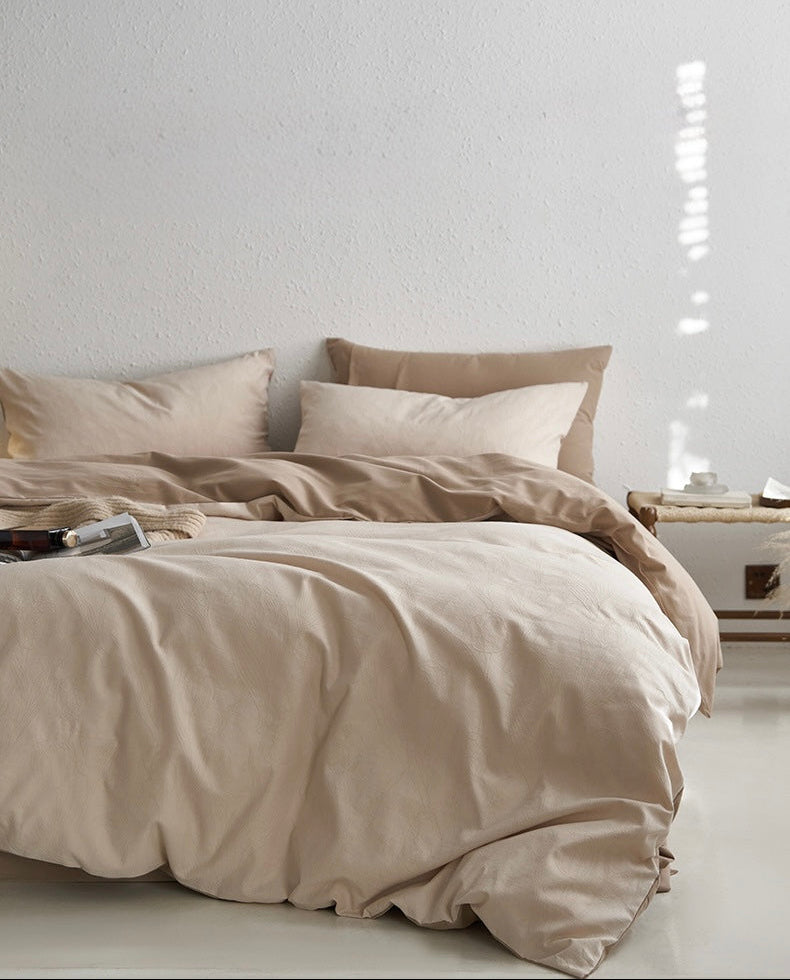 Serene Loom Long-Staple Cotton Brushed Bedding Set Berriscent