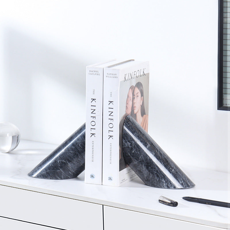 Geometric Marble Bookends Berriscent