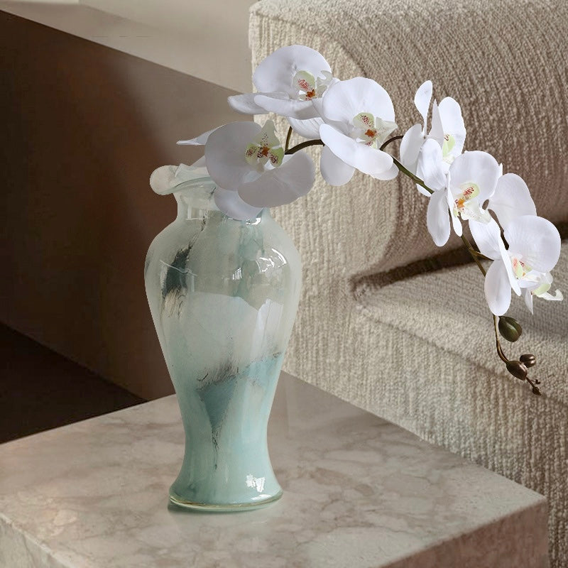 Aqua Veil Handcrafted Glass Vase Berriscent