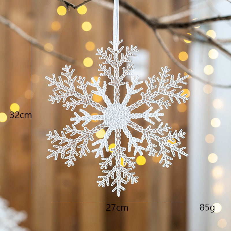 Deluxe Snowflake Christmas Ornaments Set – 10 Pieces Assorted Sizes & Designs Berriscent