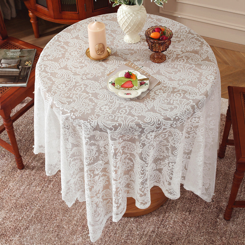 Classic Floral Lace Tablecloth Berriscent