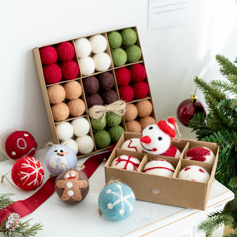 Nordic Wool Baubles — Handcrafted Felt Christmas Ornaments (Assorted Sets)