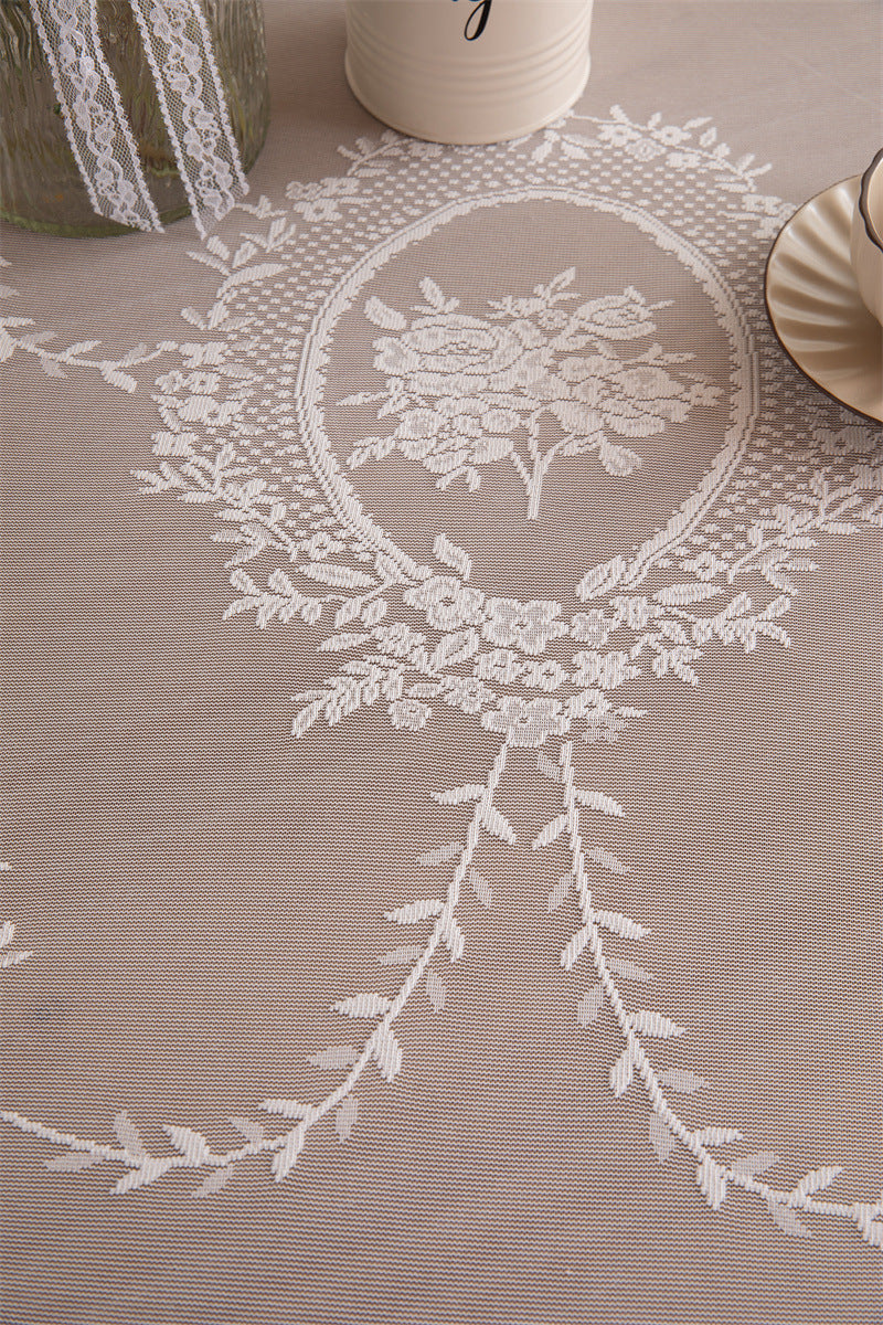 Vintage Lace Whisper Tablecloth | Elegant Sheer Dining Décor Berriscent