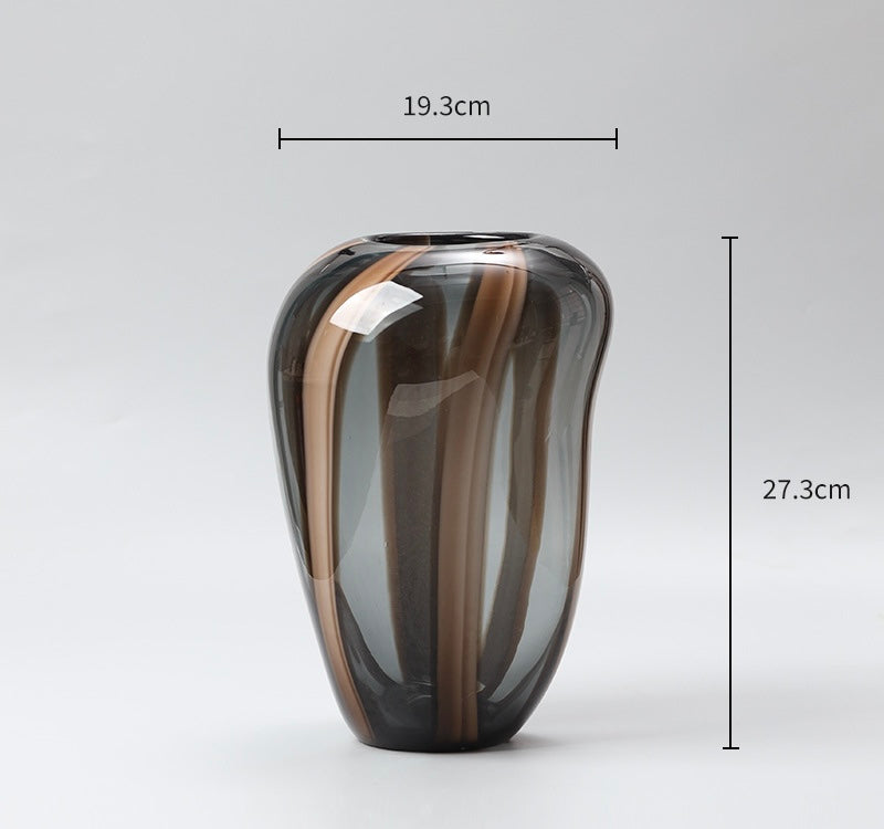 Cascade Smoke Striped Glass Vase Collection Berriscent