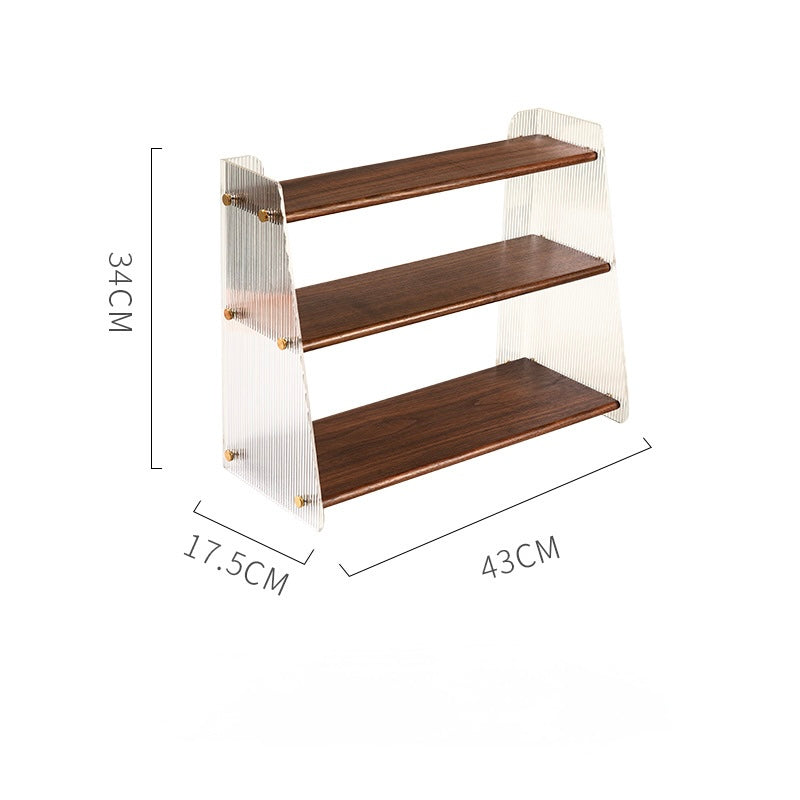 Lumière Three-Tier Acrylic & Wood Organizer Berriscent