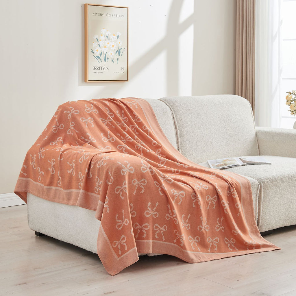 Belle Noeud Throw – Graceful Softness with Bow Motif Berriscent