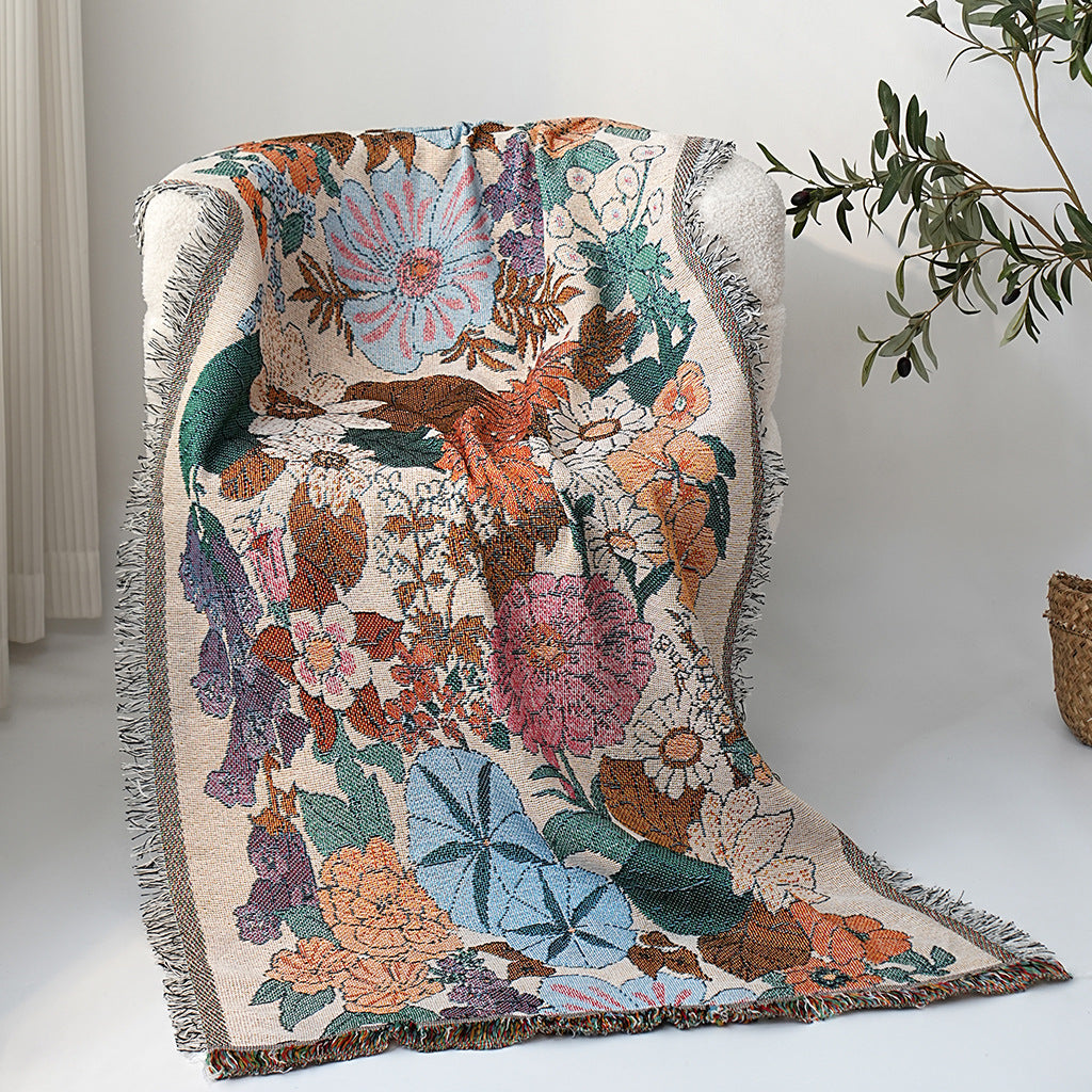 Garden Reverie Jacquard Throw Berriscent