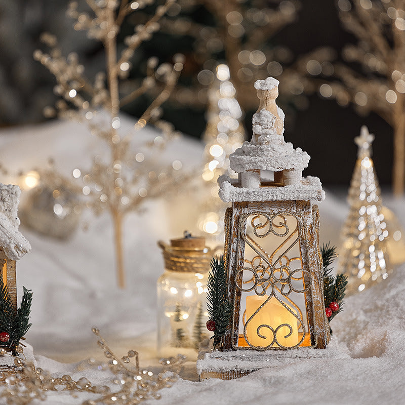 Snowy Wooden Christmas Village – LED Light Set