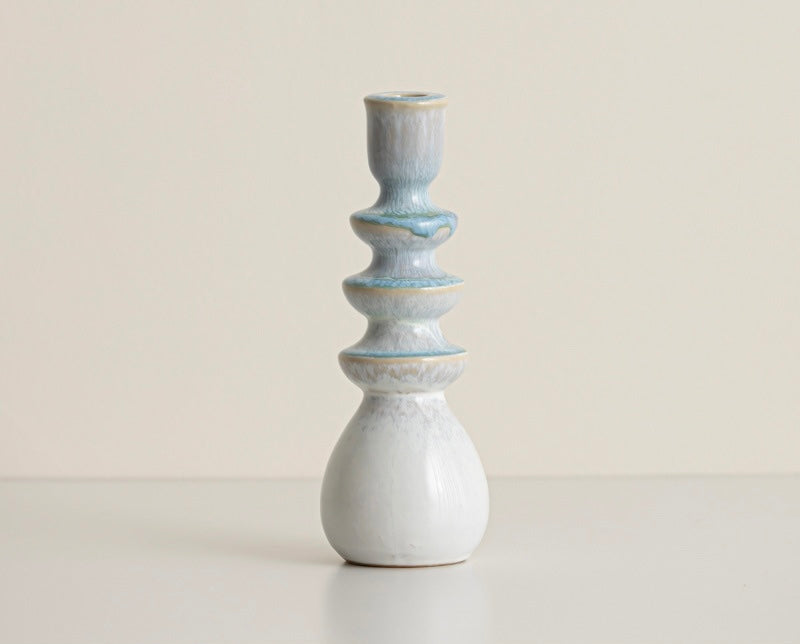 Azure Crest Ceramic Candle Holder Berriscent