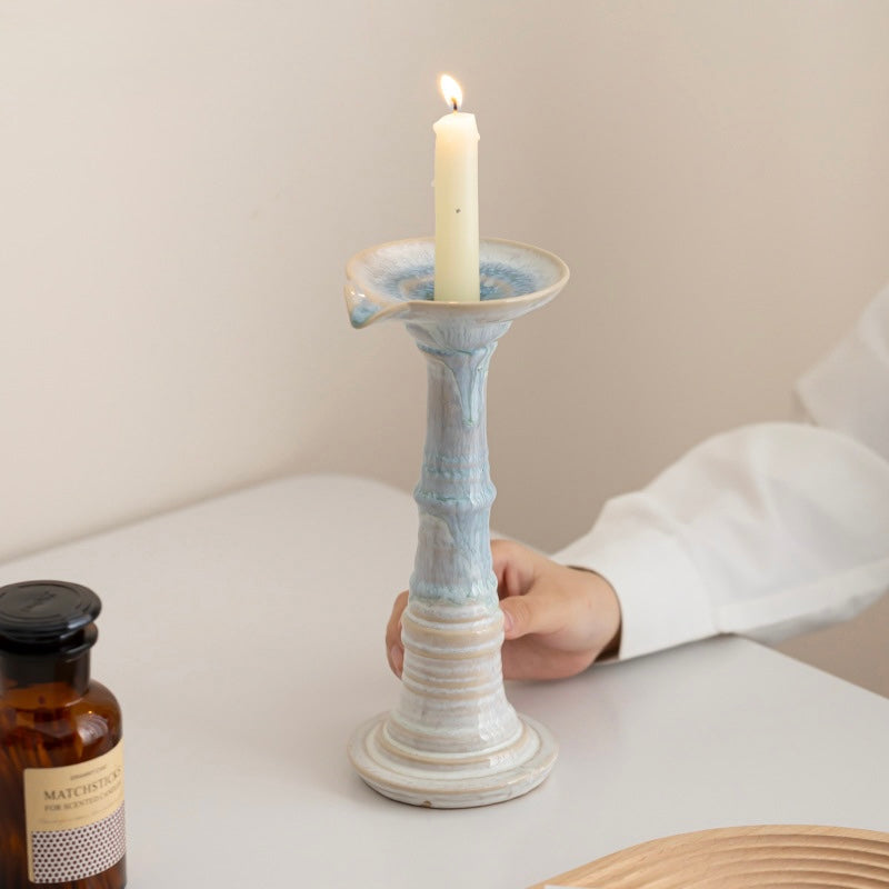 Azure Column Ceramic Candle Holder Berriscent