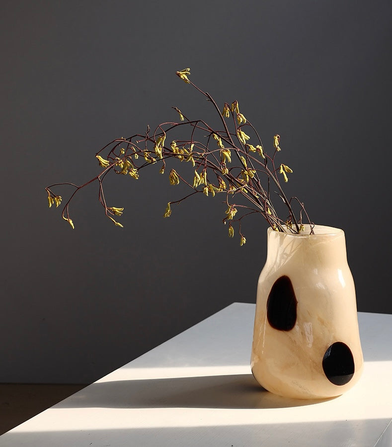 Dune Pebble Art Vase – Spotted Glass Sculpture Berriscent