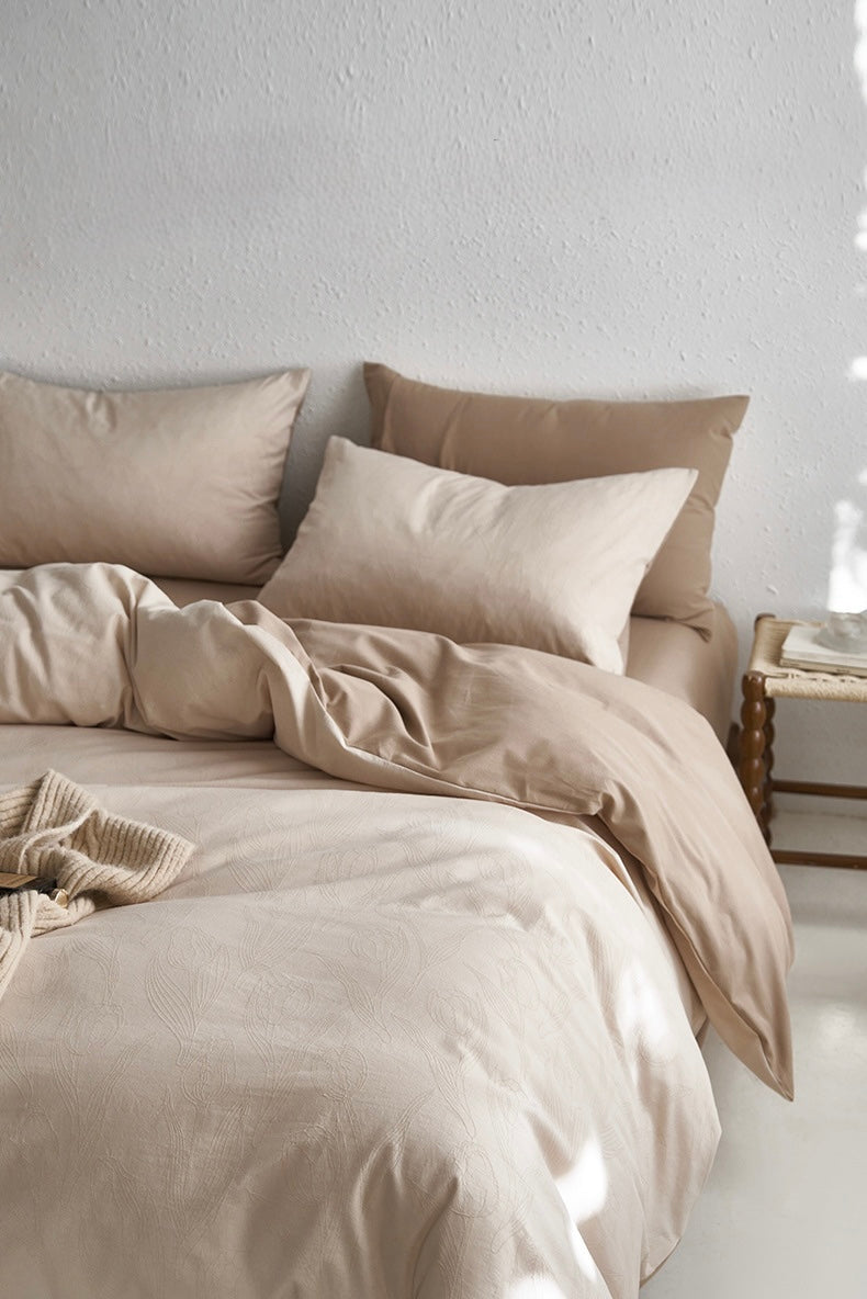 Serene Loom Long-Staple Cotton Brushed Bedding Set Berriscent