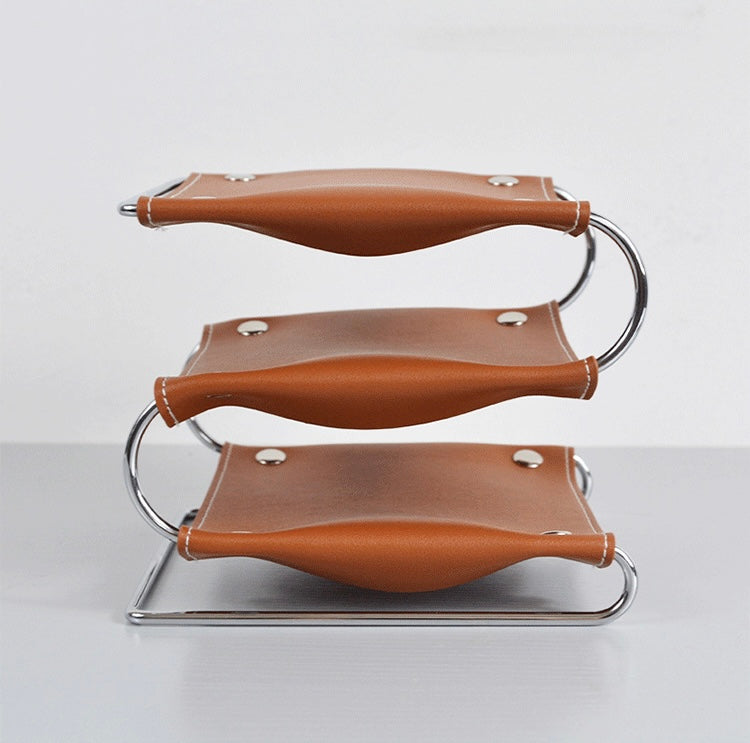 Modular Leather Desk Organiser – Triple Tier Berriscent