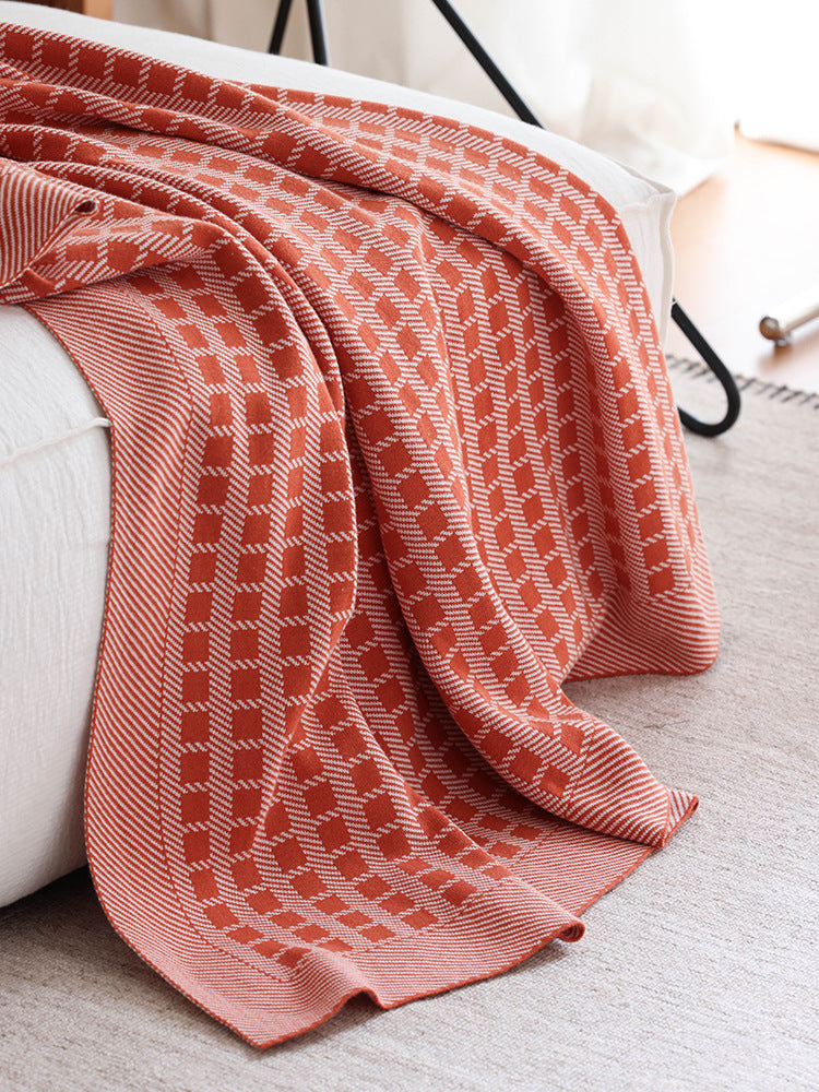 Pure Cotton Woven Throw Berriscent